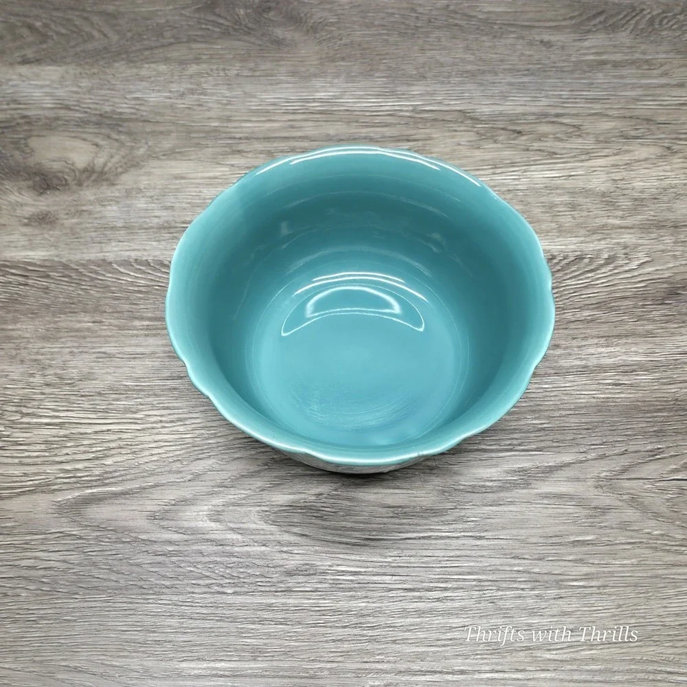 Pioneer Woman Lace Cowgirl Stoneware - Teal -‎ Replacement Bowl